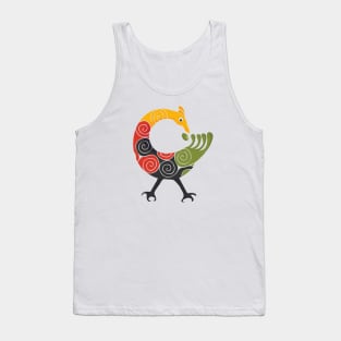 Sankofa Bird Adinkra Art in Pan African Colors Tank Top